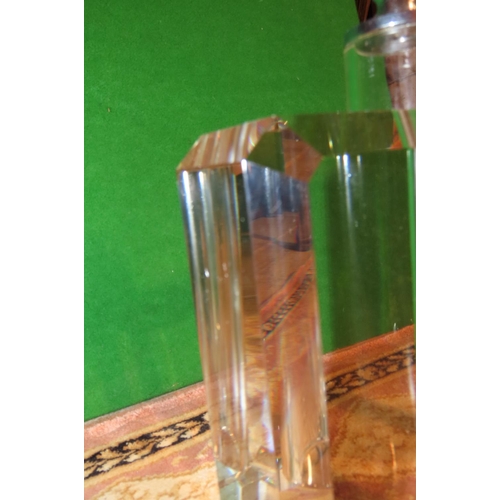 1155 - Large Cut Crystal Chanel No 5 Shop Display Perfume Bottle Approximately 7 Inches High