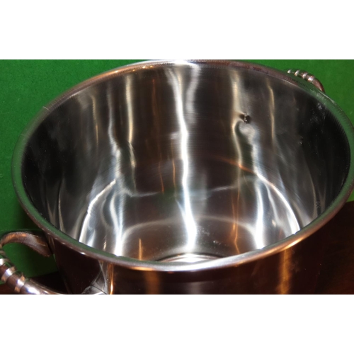 1173 - Silver Plated Louis Roederer Champagne Bucket Twin Handled above Stepped Pedestal Base Approximately... 