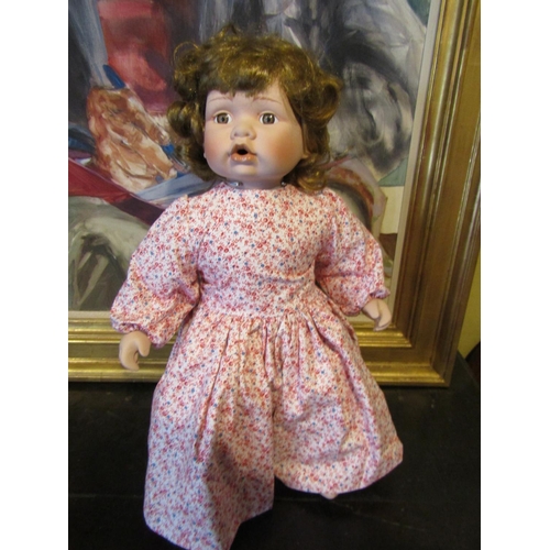 1190 - Porcelain Head Doll Approximately 19 Inches High