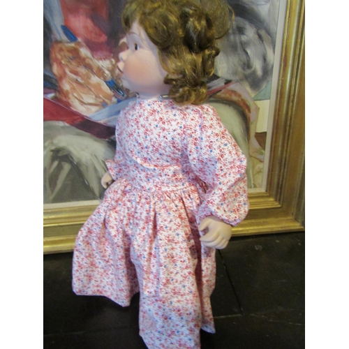 1190 - Porcelain Head Doll Approximately 19 Inches High