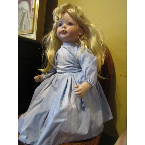 1191 - Porcelain Head Doll Approximately 19 Inches High