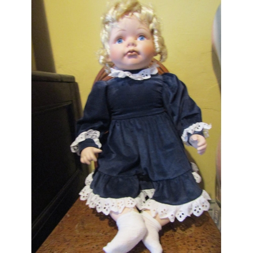 1192 - Porcelain Head Doll Approximately 19 Inches High