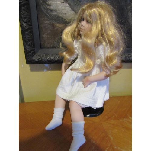 1194 - Porcelain Head Doll Approximately 24 Inches High