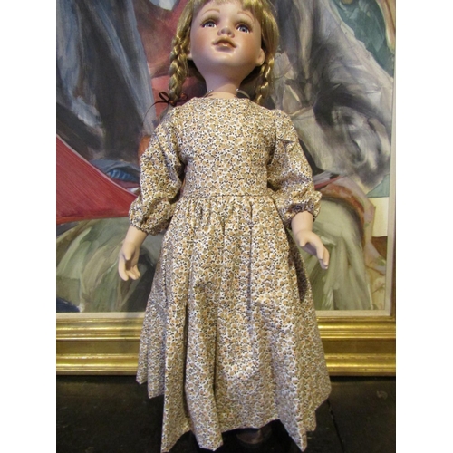 1195 - Porcelain Head Doll Approximately 24 Inches High