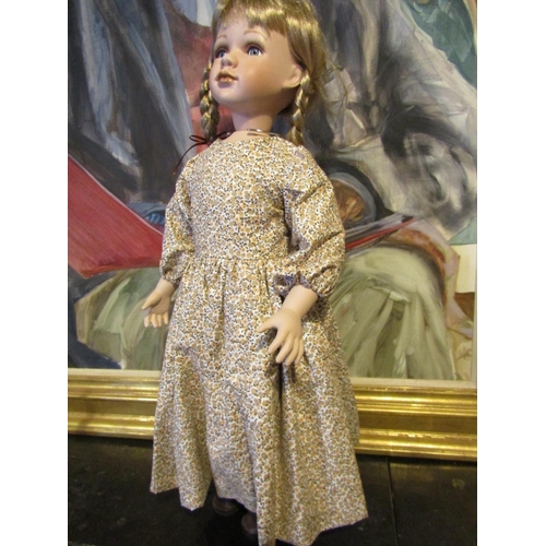 1195 - Porcelain Head Doll Approximately 24 Inches High