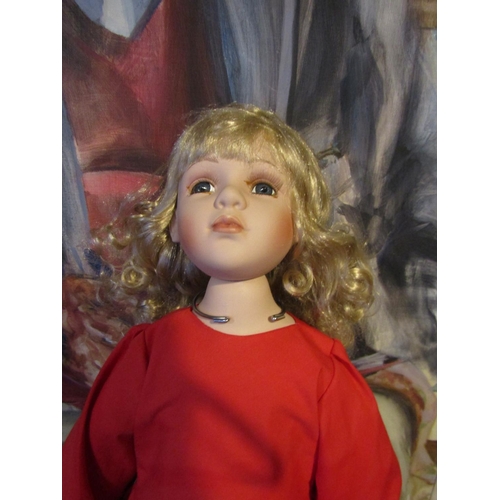 1196 - Porcelain Head Doll Approximately 24 Inches High