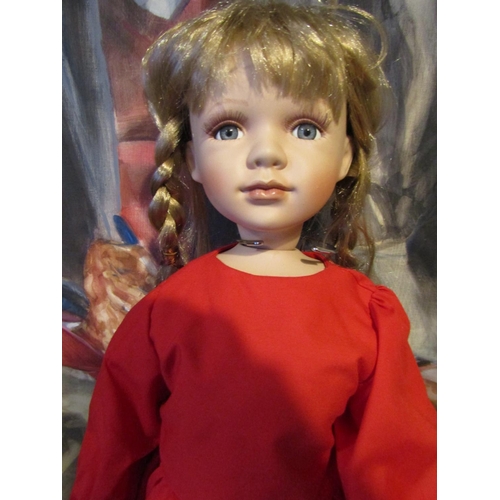 1197 - Porcelain Head Doll Approximately 24 Inches High