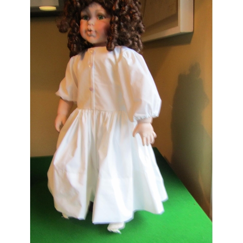 1201 - Porcelain Head Doll Approximately 24 Inches High