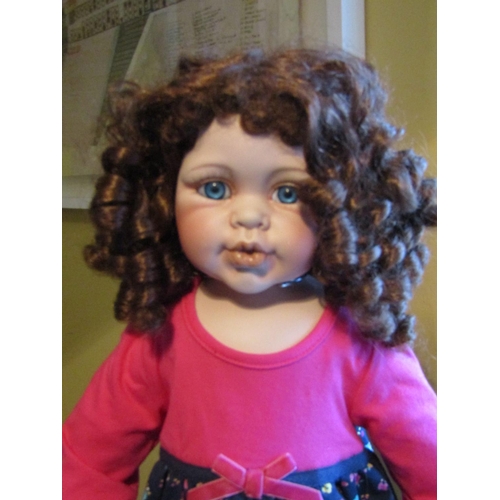 1202 - Porcelain Head Doll Approximately 24 Inches High