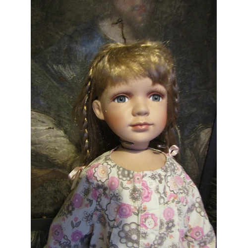 1204 - Porcelain Head Doll Approximately 24 Inches High