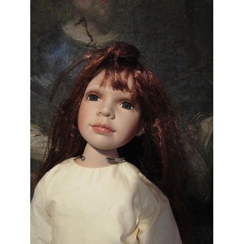 1206 - Porcelain Head Doll Approximately 24 Inches High