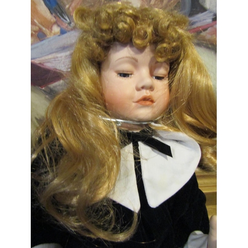 1209 - Porcelain Head Doll Approximately 22 Inches High