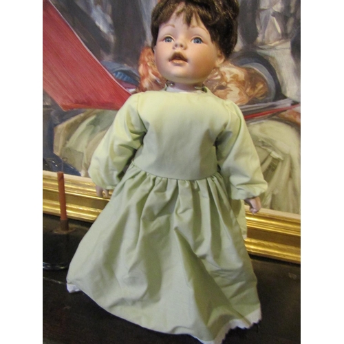 1211 - Porcelain Head Doll Approximately 24 Inches High