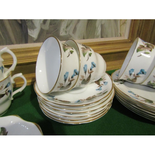 1212 - Fine Bone Porcelain Tea Set with Floral Motif Decoration Good Original Condition Quantity As Photogr... 