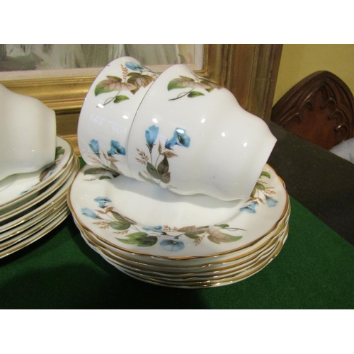 1212 - Fine Bone Porcelain Tea Set with Floral Motif Decoration Good Original Condition Quantity As Photogr... 