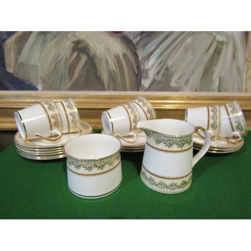 1214 - Fine Bone Porcelain Tea Set with Floral Motif Decoration Good Original Condition Quantity As Photogr... 