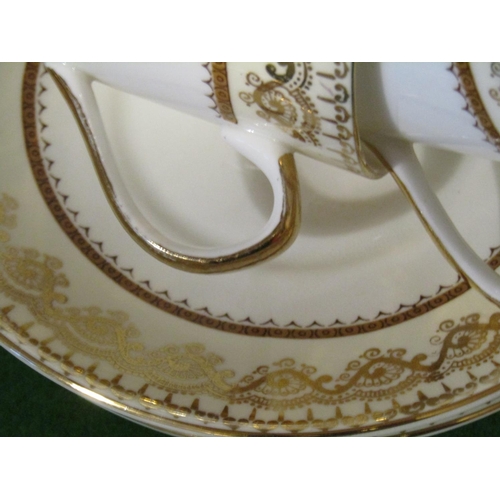 1214 - Fine Bone Porcelain Tea Set with Floral Motif Decoration Good Original Condition Quantity As Photogr... 