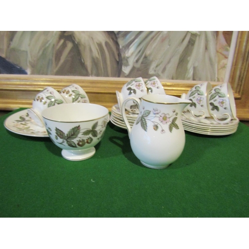 1215 - Fine Bone Porcelain Tea Set with Floral Motif Decoration Good Original Condition Quantity As Photogr... 