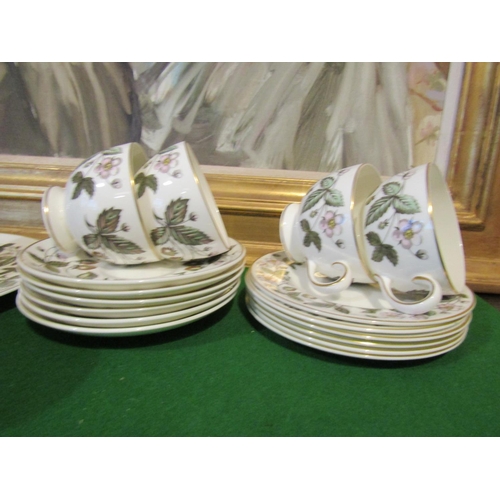 1215 - Fine Bone Porcelain Tea Set with Floral Motif Decoration Good Original Condition Quantity As Photogr... 