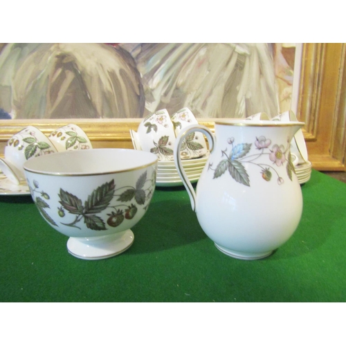 1215 - Fine Bone Porcelain Tea Set with Floral Motif Decoration Good Original Condition Quantity As Photogr... 