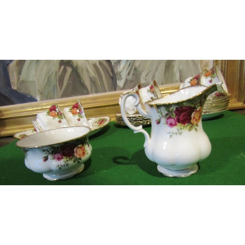 1216 - Fine Bone Porcelain Tea Set with Floral Motif Decoration Good Original Condition Quantity As Photogr... 