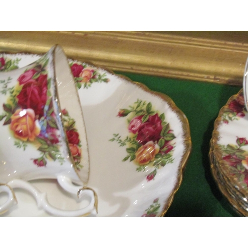 1216 - Fine Bone Porcelain Tea Set with Floral Motif Decoration Good Original Condition Quantity As Photogr... 