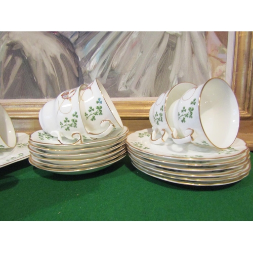 1217 - Fine Bone Porcelain Tea Set with Floral Motif Decoration Good Original Condition Quantity As Photogr... 