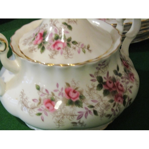 1218 - Fine Bone Porcelain Tea Set with Floral Motif Decoration Good Original Condition Quantity As Photogr... 