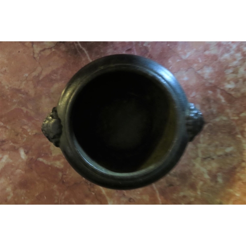 122 - Oriental Bronze Sensor with Pierced Top Original Cover Approximately 4 Inches Diameter