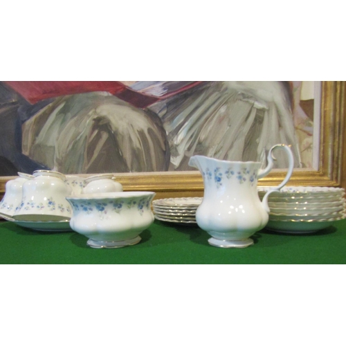 1222 - Fine Bone Porcelain Tea Set with Floral Motif Decoration Good Original Condition Quantity As Photogr... 