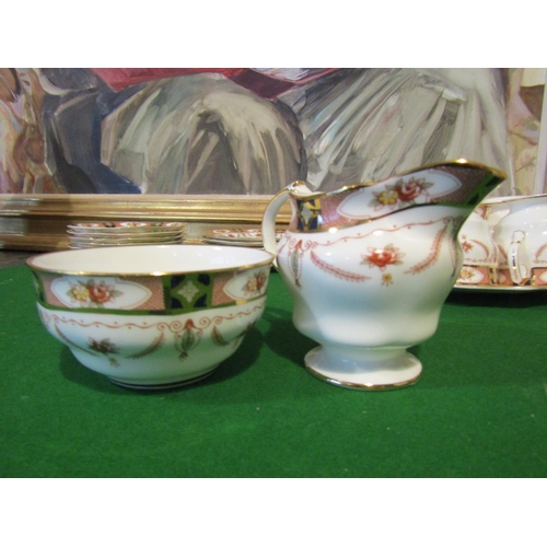 1223 - Fine Bone Porcelain Tea Set with Floral Motif Decoration Good Original Condition Quantity As Photogr... 