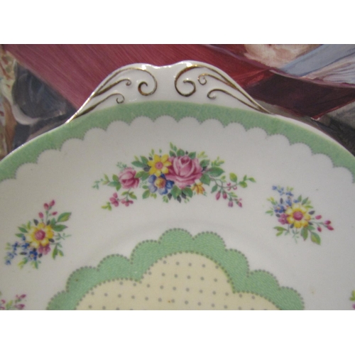 1225 - Fine Bone Porcelain Tea Set with Floral Motif Decoration Good Original Condition Quantity As Photogr... 