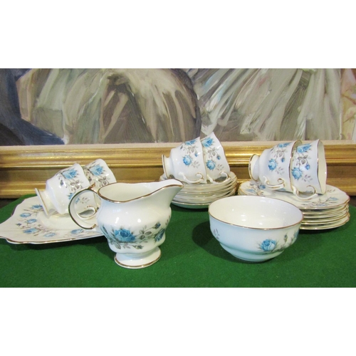 1226 - Fine Bone Porcelain Tea Set with Floral Motif Decoration Good Original Condition Quantity As Photogr... 