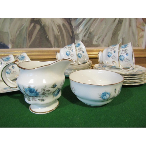 1226 - Fine Bone Porcelain Tea Set with Floral Motif Decoration Good Original Condition Quantity As Photogr... 