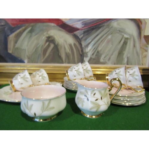 1227 - Fine Bone Porcelain Tea Set with Floral Motif Decoration Good Original Condition Quantity As Photogr... 