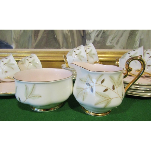 1227 - Fine Bone Porcelain Tea Set with Floral Motif Decoration Good Original Condition Quantity As Photogr... 