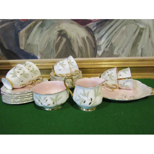 1234 - Fine Bone Porcelain Tea Set with Floral Motif Decoration Good Original Condition Quantity As Photogr... 