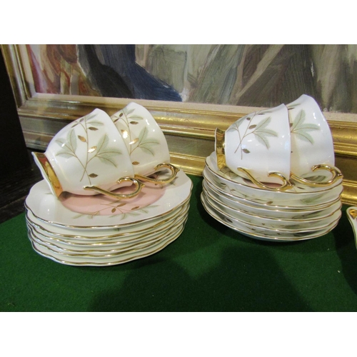 1234 - Fine Bone Porcelain Tea Set with Floral Motif Decoration Good Original Condition Quantity As Photogr... 