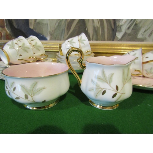 1234 - Fine Bone Porcelain Tea Set with Floral Motif Decoration Good Original Condition Quantity As Photogr... 