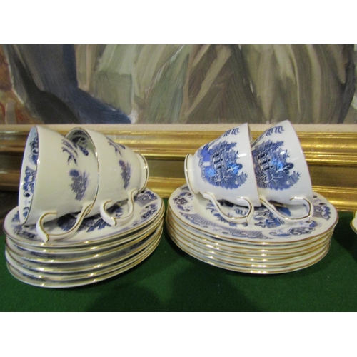 1236 - Fine Bone Porcelain Tea Set with Floral Motif Decoration Good Original Condition Quantity As Photogr... 