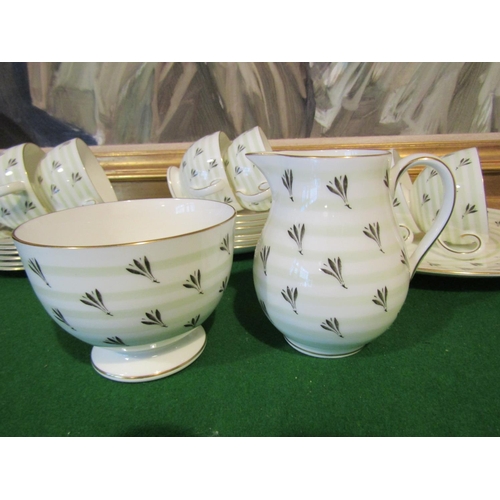 1238 - Fine Bone Porcelain Tea Set with Floral Motif Decoration Good Original Condition Quantity As Photogr... 