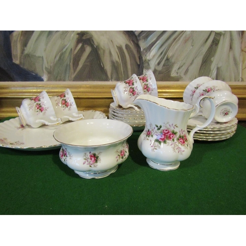 1239 - Fine Bone Porcelain Tea Set with Floral Motif Decoration Good Original Condition Quantity As Photogr... 