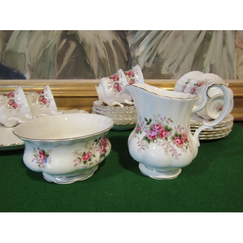 1239 - Fine Bone Porcelain Tea Set with Floral Motif Decoration Good Original Condition Quantity As Photogr... 