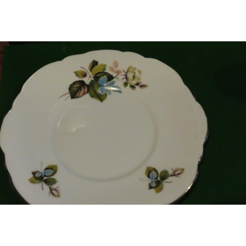 1248 - Fine Bone Porcelain Tea Set with Floral Motif Decoration Good Original Condition Quantity As Photogr... 