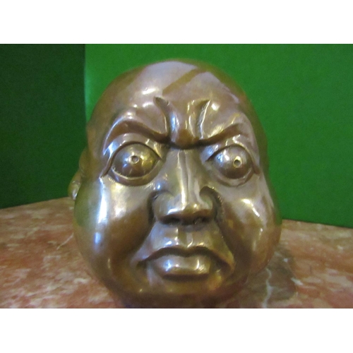 130 - Four Face Bronze Buddha Head