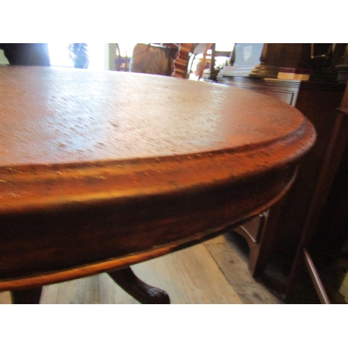 155 - William IV Mahogany Oval Form Centre Table Resting on Original Well Carved Quatrefoil Supports Appro... 