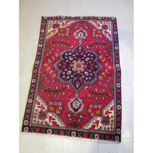 158 - Persian Pure Wool Rug Approximately 5ft Long x 3ft 8 Inches Wide