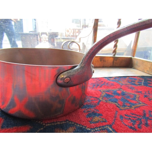 186 - Set of Five Graduated Chefs Copper Saucepans