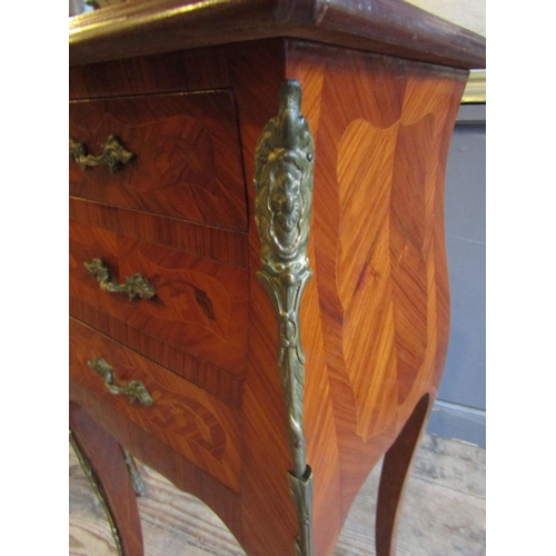 196 - Pair of Kingswood Three Drawer Side Lockers with Ormolu Mounts and Further Inlaid Decoration Each Ap... 