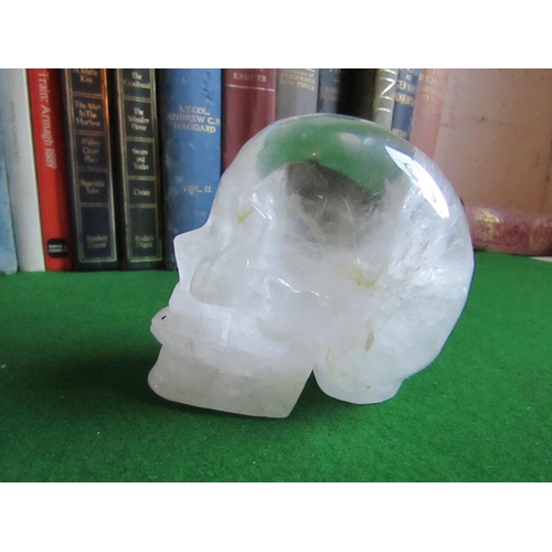 204 - Rock Crystal Momentii Morai Skull Approximately 4 Inches High